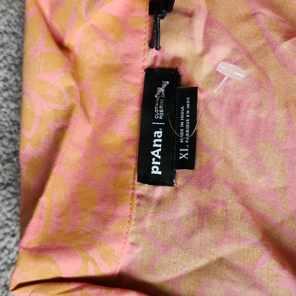 Prana Fresca Floral Fauna Iguala Button Down Top SIZE XL - Picture 4 of 6
